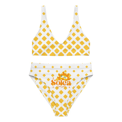 Bikini deux pièces motif jaune géométrique – SOLEA Swimwear - Jowinie